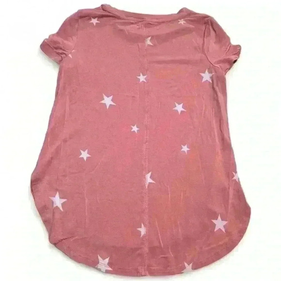 Old Navy - Coral high-lo Top with White Stars- Girls Small (6/7) - Picture 1 of 3
